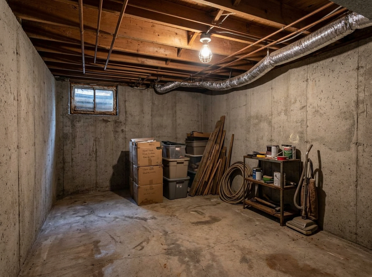 Home Gym & Storage — Queens — unfinished state, same camera angle