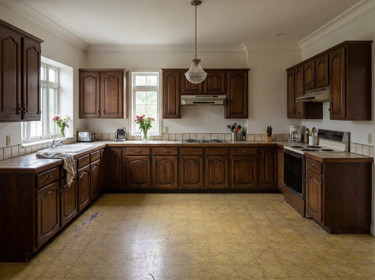 Galley to Working Kitchen — Queens — before state, same camera angle